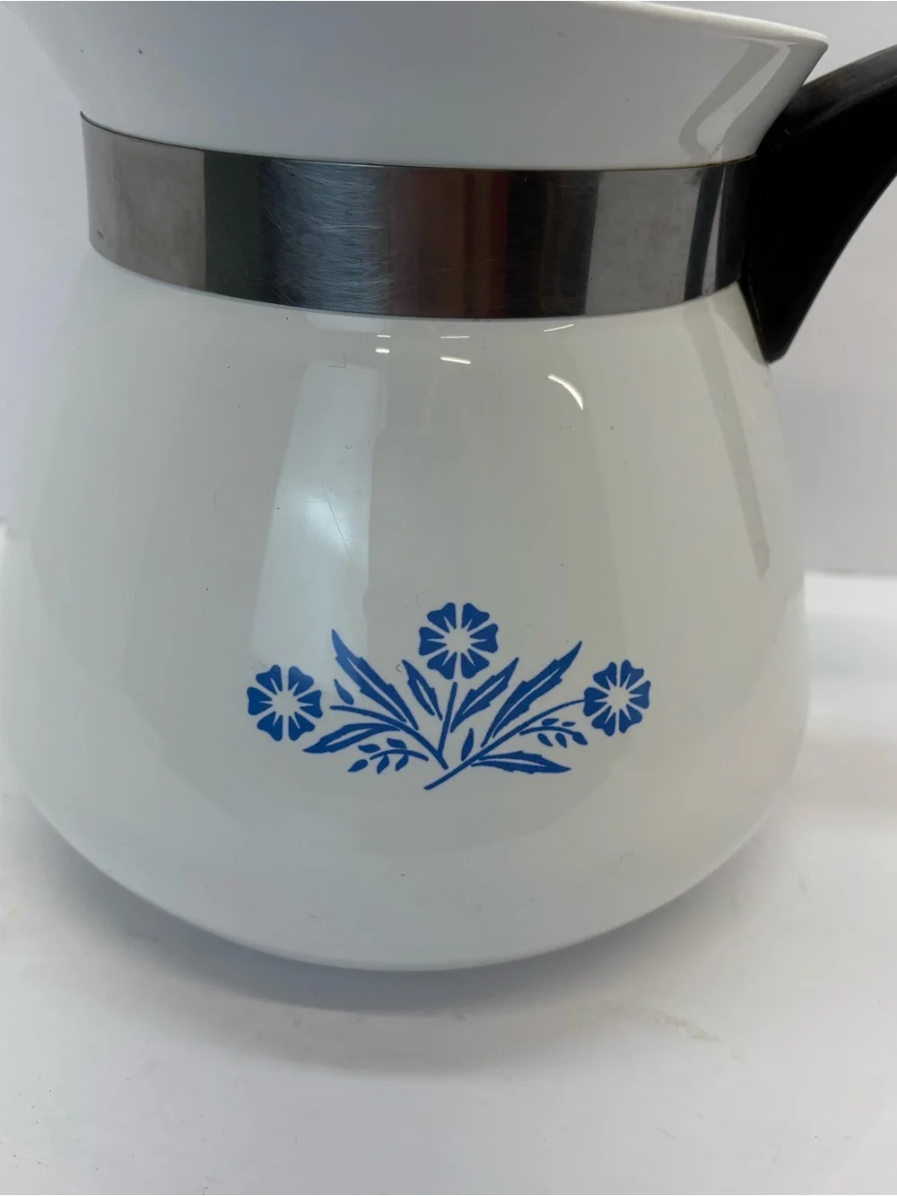 Corning Ware Vintage 2 Qt Blue Cornflower Tea Pot Metal Lid